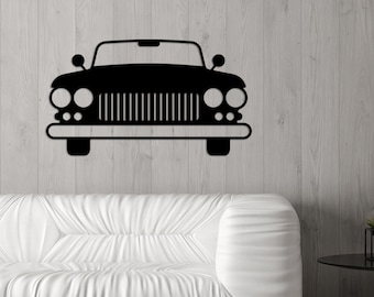 Metal Classic Car Wall Art, Large Metal Wall Art Decor  for Classic Car Lovers, Metal Garage Decor,  Personalized Unique Gifts