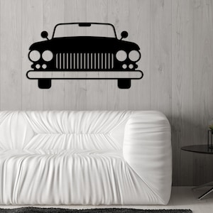 Metal Classic Car Wall Art, Large Metal Wall Art Decor  for Classic Car Lovers, Metal Garage Decor,  Personalized Unique Gifts