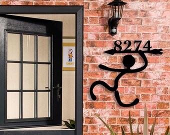 Metal Address Plaque , Address Sign , Metal House Number, Modern Home Decoration,  Personalized Unique Wedding, Home Gifts for Couple