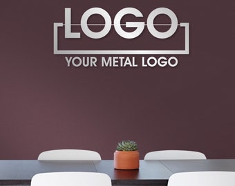 Custom Business Logo Wall Sign – Metal Art for Office or Home Decor, Makes a Thoughtful Gift for Companies or Coworkers, Customizable Design