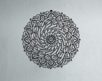 Mandala Large Metal Wall Art and Decor Home Decoration, Personalized Unique Housewarming,  Birthday, Wedding, or Home Gifts for Couple