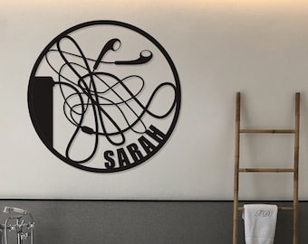 Customized Large Metal Wall Art , Custom Gift for Music Lovers, Modern Home Decoration,  Girlfriend Gift,  Personalized Unique Gifts