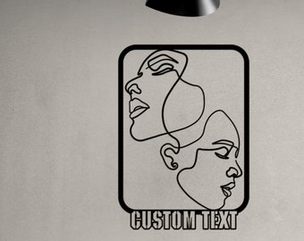 Metal Faces Wall Art, Personalized Large Metal Wall Art,  Large Metal Wall Art,  Customized Home Decoration, Personalized Unique Gifts
