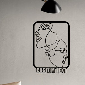 Metal Faces Wall Art, Personalized Large Metal Wall Art,  Large Metal Wall Art,  Customized Home Decoration, Personalized Unique Gifts