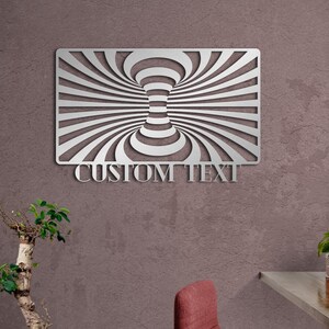 Metal Customized Wall Art, Personalized Large Metal Wall Art, Swirl Metal Wall Decor, Home Decoration, Personalized Unique Gifts