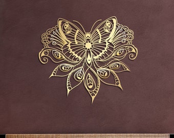 Metal Butterfly Style Mandala, Large Metal Wall Art Boho Decor for Your Space - Nature Inspired Decor, Personalized Unique Gifts for Couple