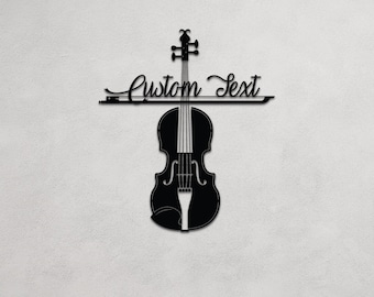 Personalized Violin Music Wall Art and Decor Custom Unique Music Gift for Musicians, Teachers, Studios, Musicians, and Violinists