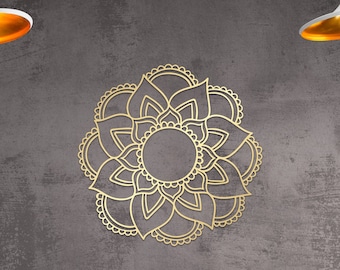 Gold Mandala Wall Art Decor, Modern Metal Wall Decor, Bedroom Wall Decor, Abstract Home Decor, Above Bed Decor, Housewarming Gif for Couples