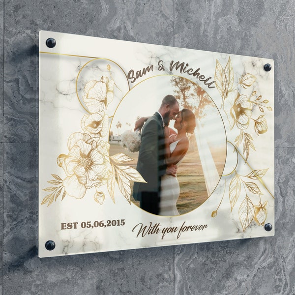 Personalized Photo On Acrylic Wall Art, Fully Customized Wall Art, Customize Wedding , Family , Friends Photo or Any Photo, Custom Gifts,