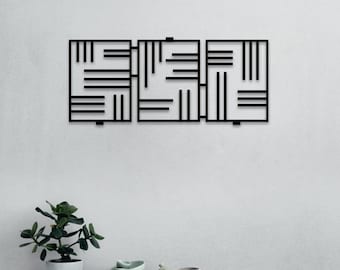 Lines Large Metal Wall Art and Decor Home Decoration,    Personalized Unique Housewarming,  Birthday, Wedding, or Home Gifts for Couple