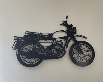 Custom Motorcycle Metal Wall Art, Motorcycle Lover Gift for Him, Motorbike Garage Sign, Personalized Motorcycle Name Wall Sign Gift for Dad