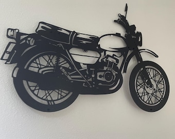 Custom Motorcycle Metal Wall Art, Motorcycle Lover Gift for Him, Motorbike Garage Sign, Personalized Motorcycle Name Wall Sign Gift for Dad