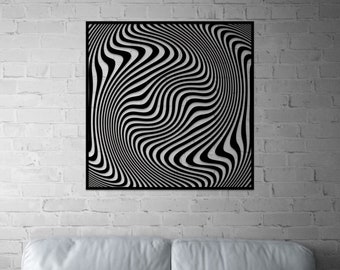 Modern Large Metal Wall Art , Geometric Metal Wall Decor, Home Decoration,    Personalized Unique Housewarming, Wedding or Valentines Gifts