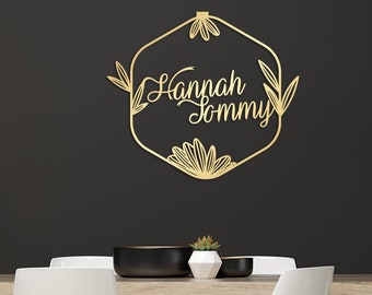 Personalized Metal Wall Sign, Wedding Gift, Large Metal Wall Art, Customized  Wedding Decor, Aniversary Gifts for parent, Contemporary Art