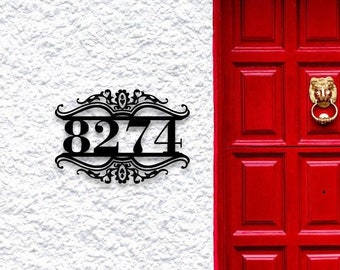 Metal Address Plaque , Address Sign , Metal House Number, Modern Home Decoration,  Personalized Unique Wedding, Home Gifts for Couple