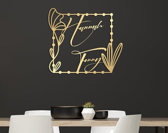 Personalized Metal Wall Sign, Wedding Gift, Large Metal Wall Art, Customized  Wedding Decor, Aniversary Gifts for parent, Contemporary Art