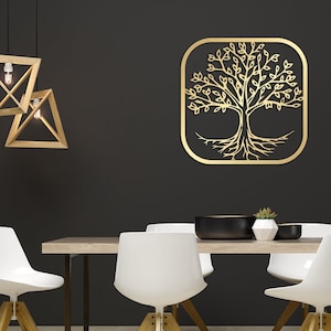 Gold Tree Large Metal Wall Art, Large Metal Wall Art Decor  , Metal Tree Wall Art, Personalized Unique Wedding, Home Gifts for Couple