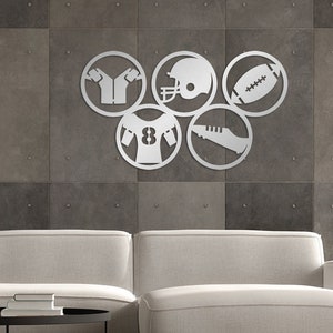 Football Large Metal Wall Art, Gift for American Football Lover, Large Metal Wall Art Decor , Metal Sports Wall Decor,, Contemporary Art