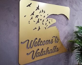 Metal Raven and Birds Customized Wall Art, Personalized Raven Large Metal Wall Art, Home Decoration,   Christmas Gifts, Contemporary Art