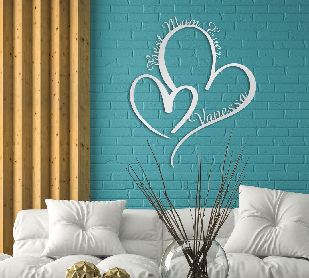 Metal Gift for Mom Metal Wall Art Love Sign Personalized - Etsy
