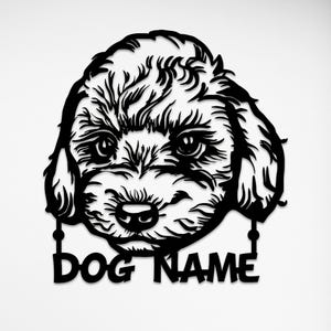 Poodle Metal Customized Wall Art,  Large Metal Wall Art, Personalized  Gift for Dog Lovers and Owners, Home Decor,, Contemporary Art