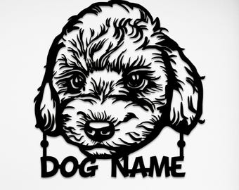 Poodle Metal Customized Wall Art,  Large Metal Wall Art, Personalized  Gift for Dog Lovers and Owners, Home Decor,, Contemporary Art