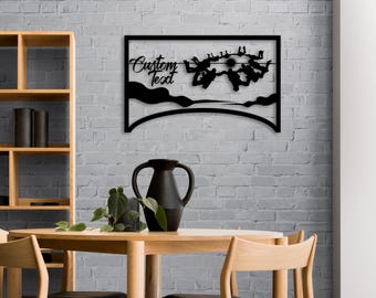 Metal Customized Wall Art, Personalized Skydivers Large Metal Wall Art, Home Decoration,   , Personalized Unique Wedding, Valentines Gifts