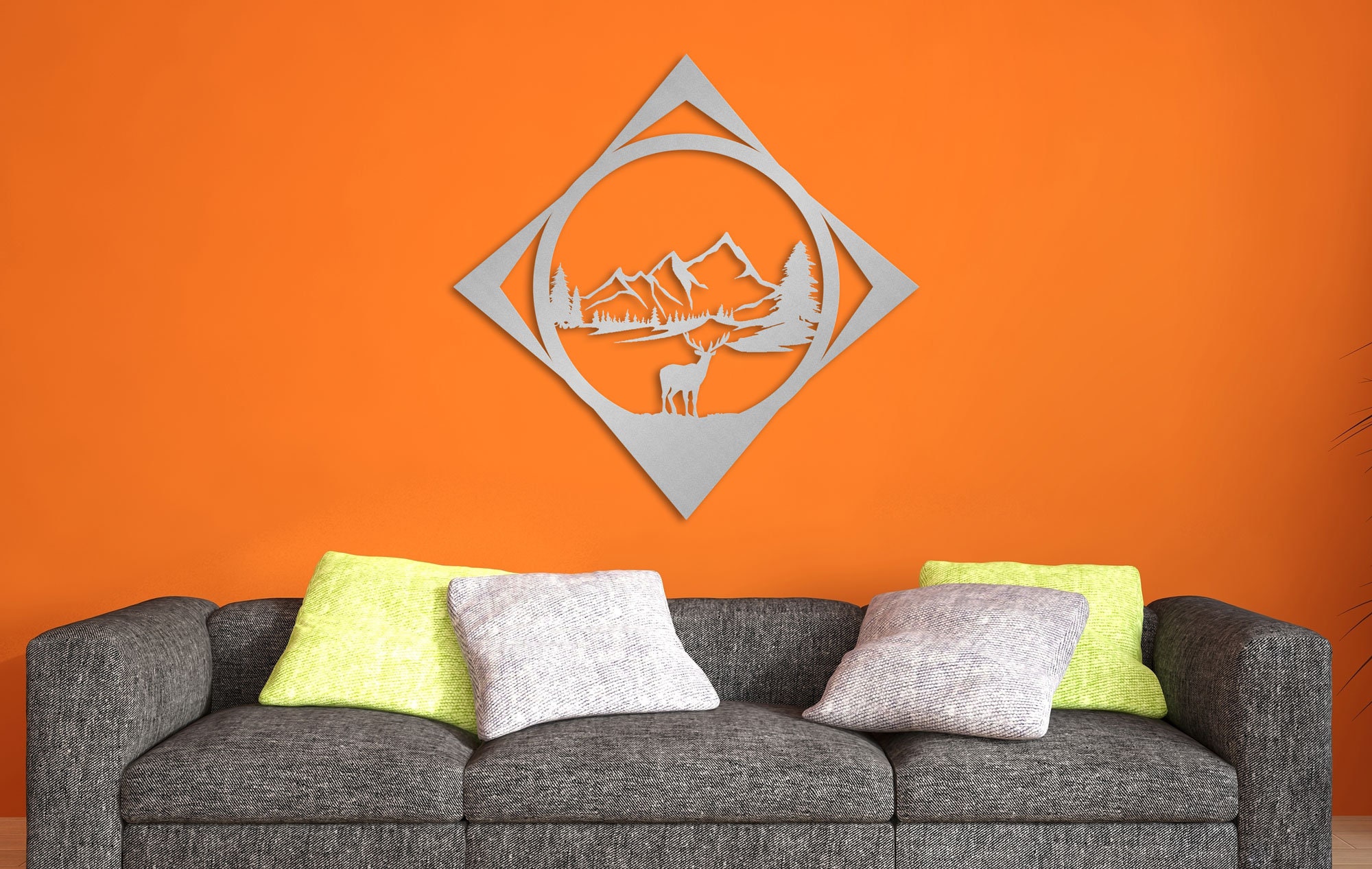 Personalized Metal Family Name Sign, Nature Last Name, Metal Wall Art