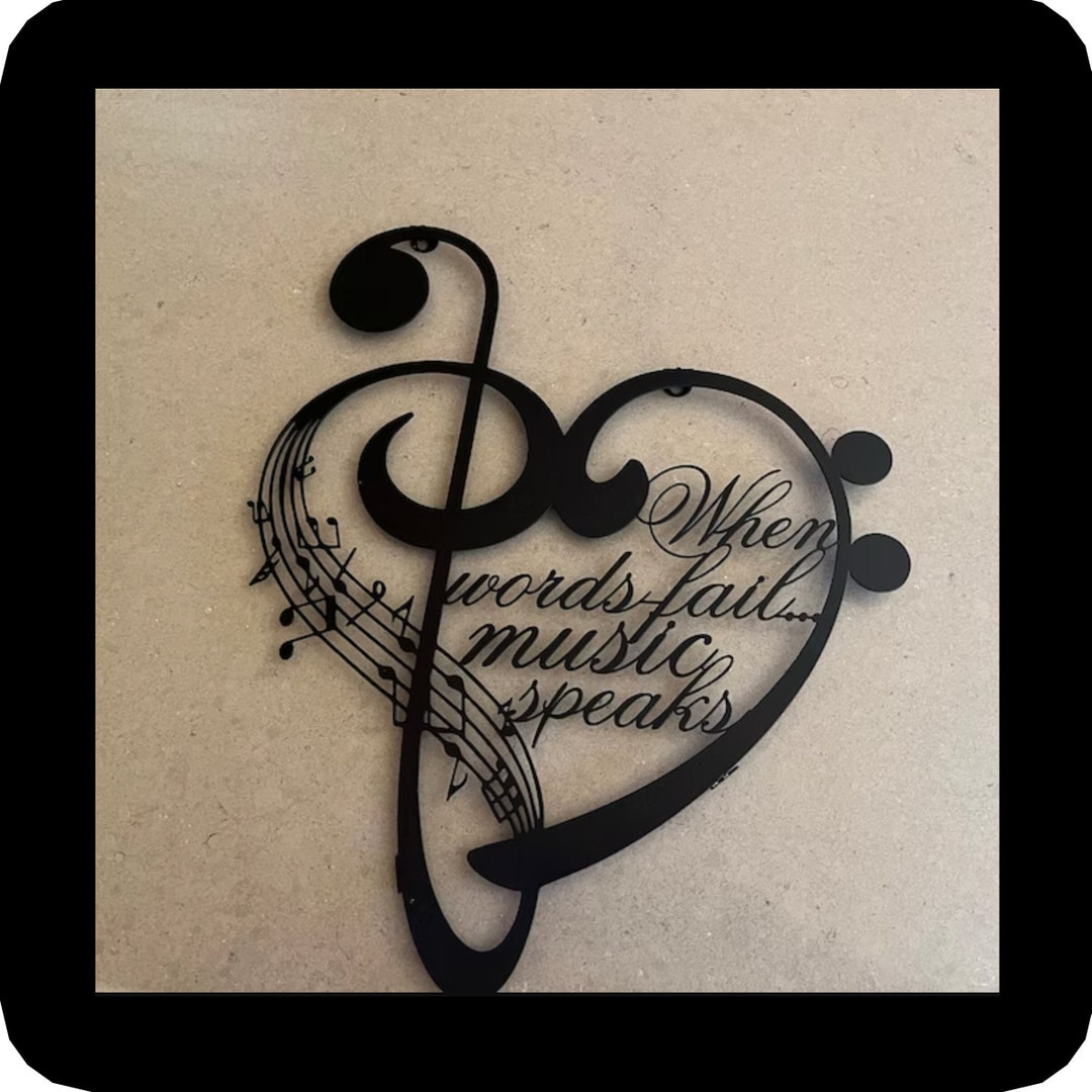 Music Metal Wall Art Decor, Personalized Music Teacher Gift, Custom ...