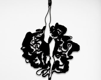 Flamenco Dancer Large Metal Wall Art and Decor,  Bailora Large Metal Wall Art, Home Decoration for Traditional Dance Lovers