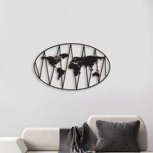 Metall Weltkarte Wandkunst - Große personalisierte Landkarte für Reisende | Einzigartiges Metall Home Decor & Ideales Geschenk für Abenteurer und Fernweh-Liebhaber