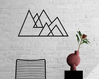 Mountain Metal Wall Art and Decor, Abstract Wall Art, Home Gifts for Couples, Unique Wall Art, Nature Mountain Metal Decor, Hill Metal Decor