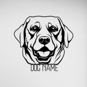 Labrador Retriever Metal Customized Wall Art,  Large Metal Wall Art,  Dog Lovers and Owners, Home Decor, Personalized Unique Gifts
