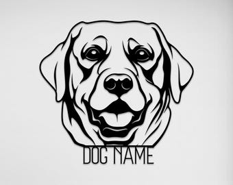 Labrador Retriever Metal Customized Wall Art,  Large Metal Wall Art,  Dog Lovers and Owners, Home Decor, Personalized Unique Gifts