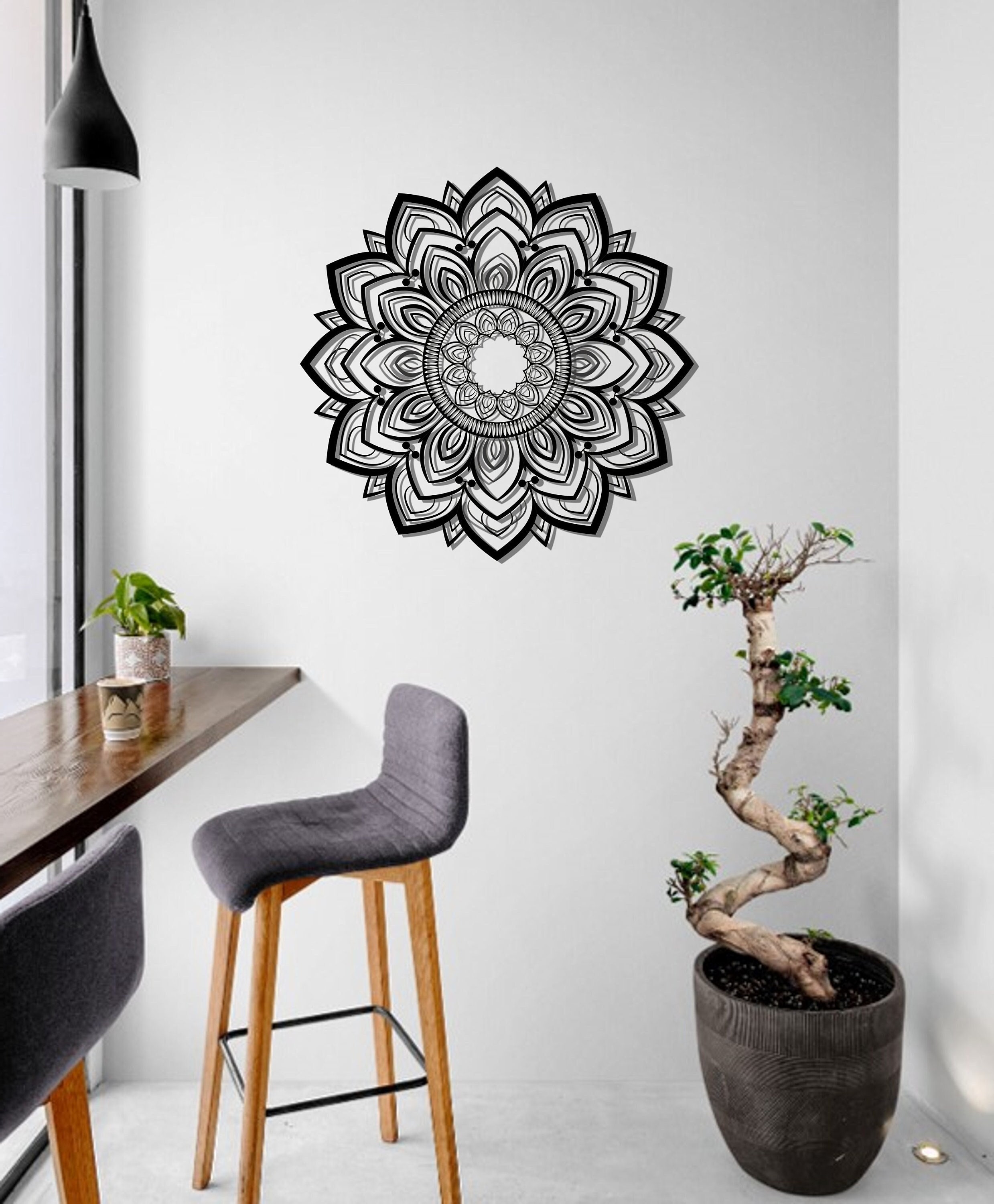 Gold Mandala Metal Wall Art | Modern Boho Decor | Sacred Geometry Wall ...