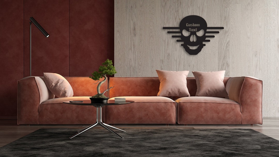 Skull Decor Metal Skull Wall Art Customized Wall Art Etsy Australia