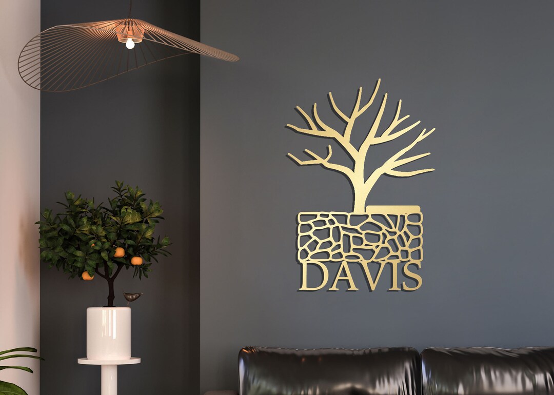 Personalized Metal Family Tree Name Sign Metal Wall Art and - Etsy
