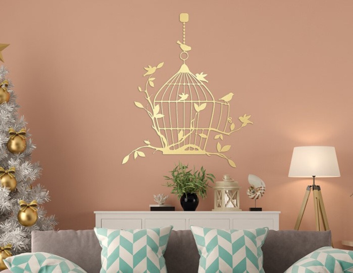 Bird Cage Metal Wall Art and Decor Home Decoration New Home Etsy