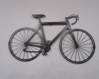 Metal Bicycle Wall Art, Large Metal Wall Art Decor  for Bike Lovers,  Personalized Unique Housewarming, Wedding or Home Gifts for Couple