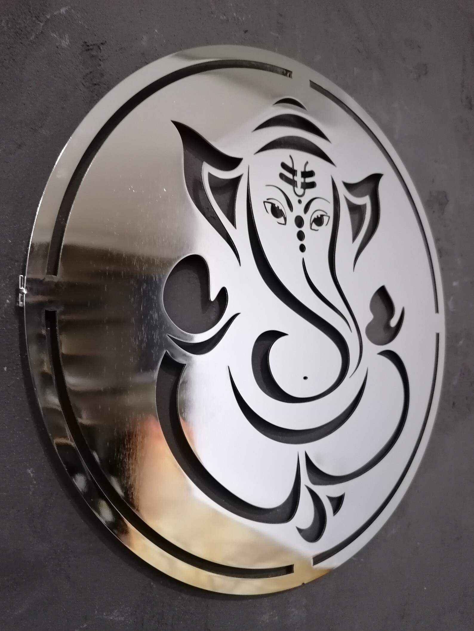 Silver Ganesha Metal Wall Art and Decor Modern Ganapati Etsy