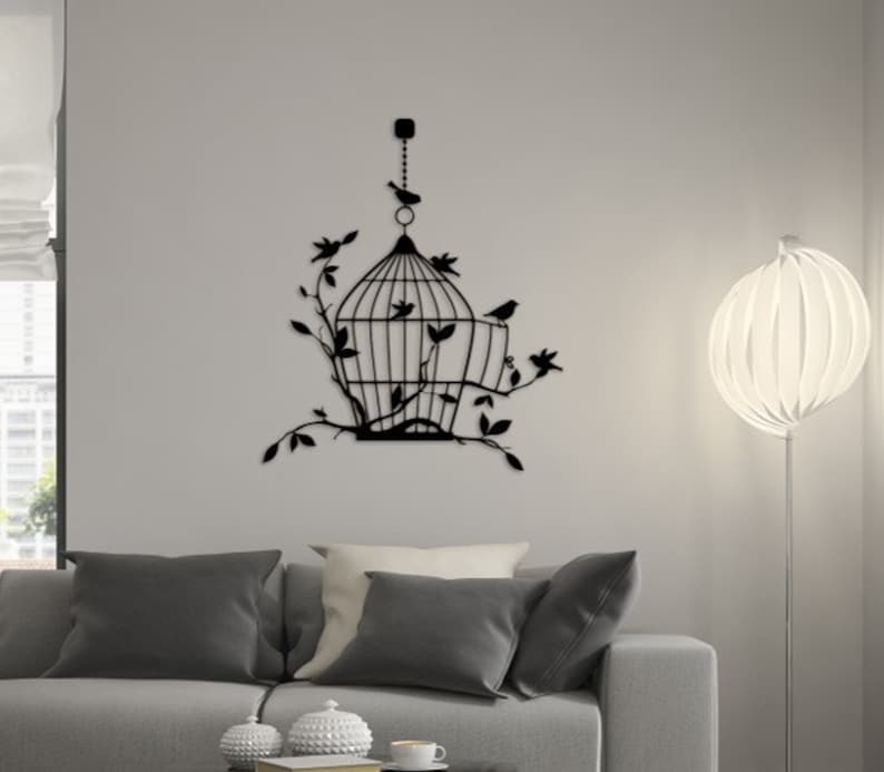 Bird Cage Metal Wall Art and Decor Home Decoration New Home Etsy