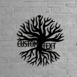 Personalized Metal Tree of Life Wall Art – Custom Large Metal Decor, Contemporary Home Accent, Unique Housewarming & New Home Gift Idea