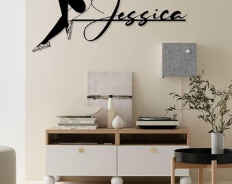 Metal Woman Wall Art , Art Deco Woman Wall Decor, Custom Gift for Her, Modern Home Decoration,  Girlfriend Gift, Personalized Unique Gifts