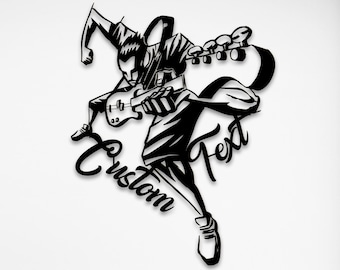 Guitarist Large Metal Wall Art and Decor, Custom Modern Metal Wall Decor, Gift for Musicians and Guitar Lover, Personalized Unique Gifts