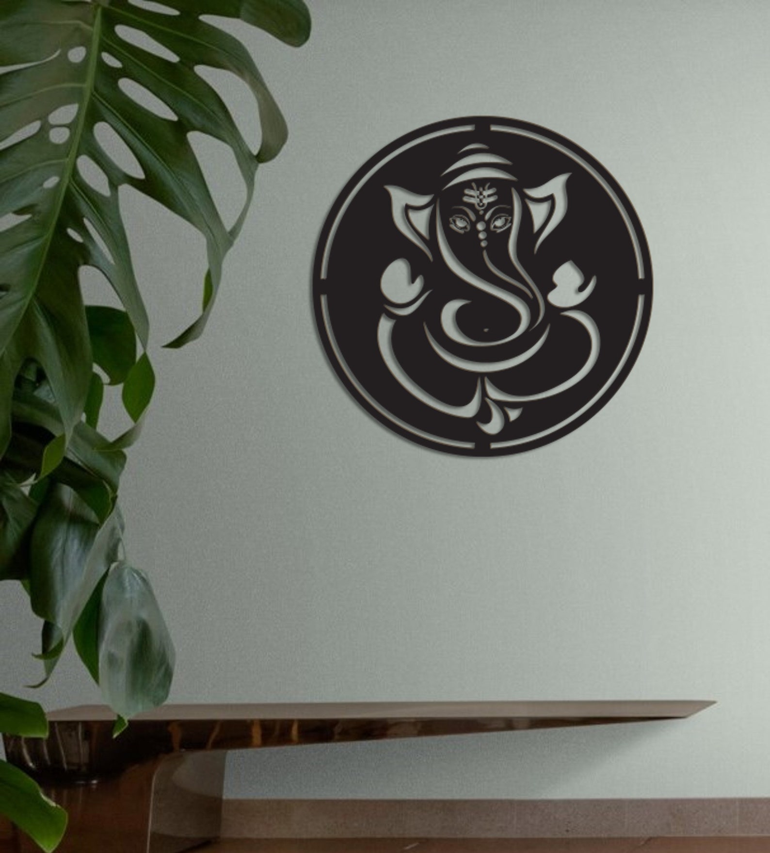 Silver Ganesha Metal Wall Art and Decor Modern Ganapati Etsy