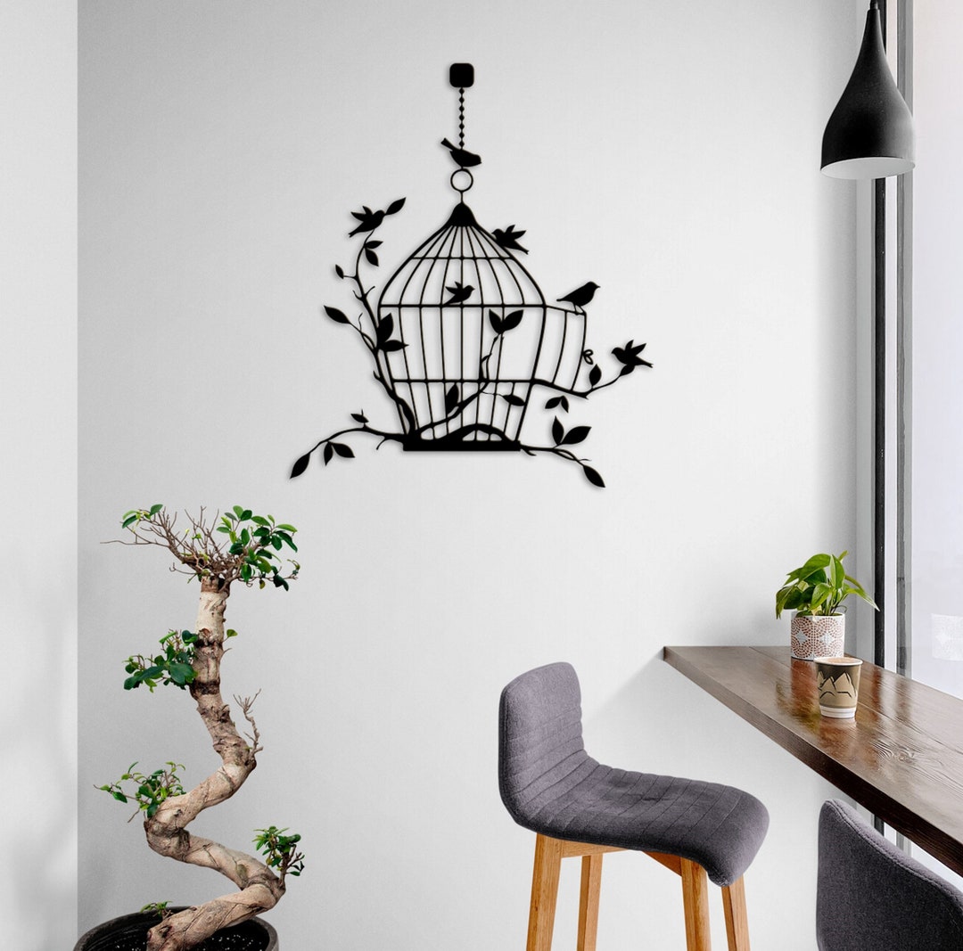Bird Cage Metal Wall Art and Decor Home Decoration Etsy