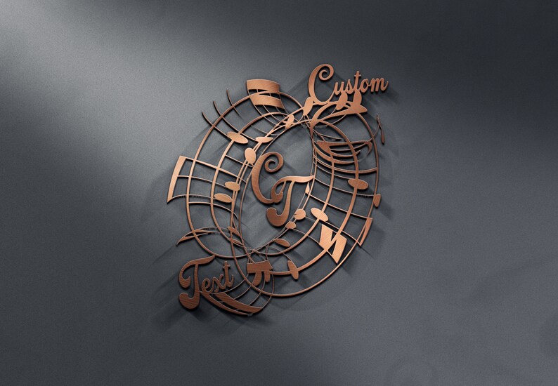 Personalized Music Notes Gift, Music Notes Heart Large Metal Wall Art ...