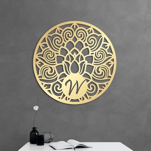 Metal Letter Sign Wall Decor, First Letter of The Name, Customized Family Sign, Personalized Metal Wall Art Deco, Unique Home or Office Gift