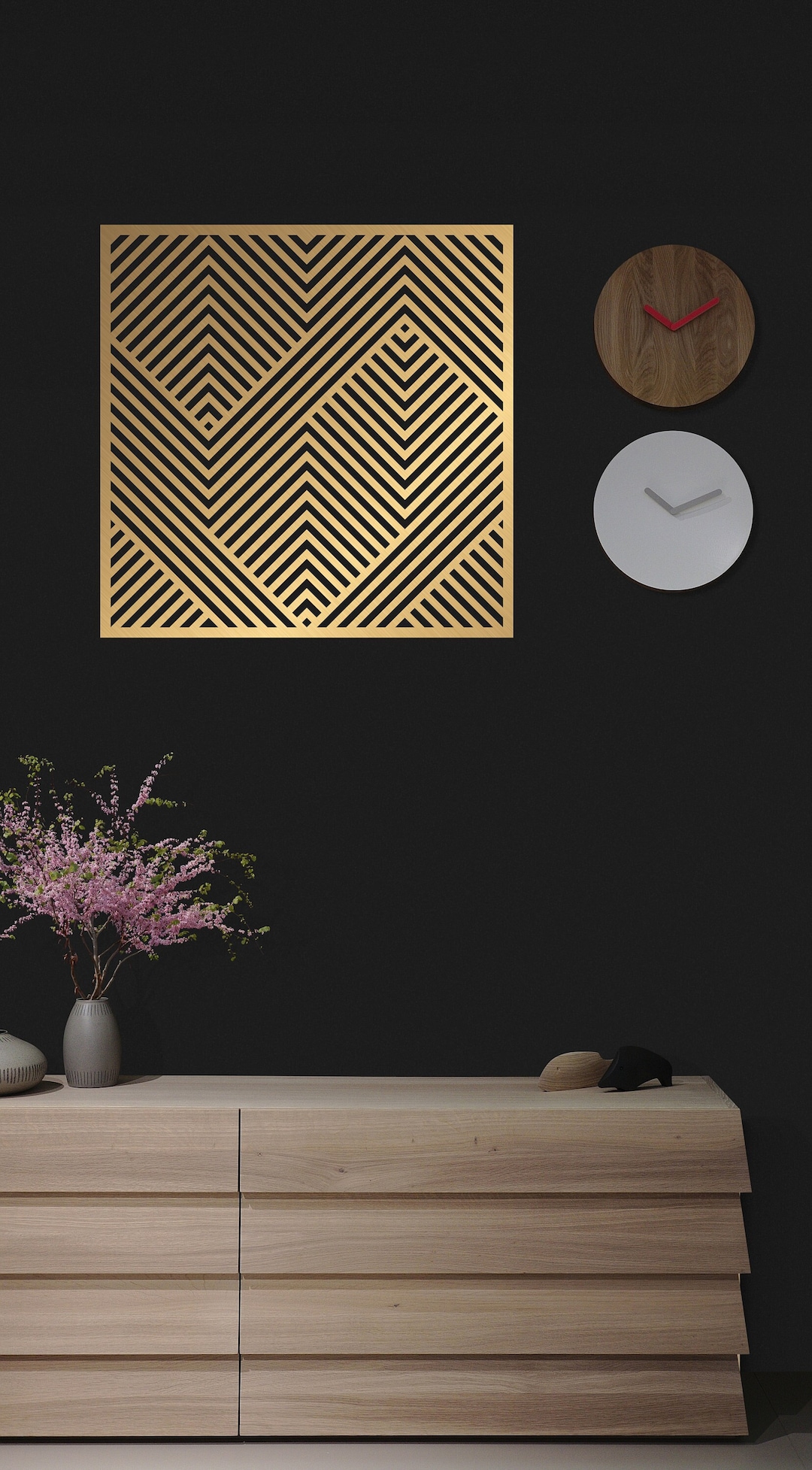 Gold Abstract Large Metal Wall Art and Decor Home Decoration, Modern ...