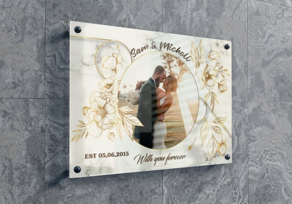 Personalized Photo On Acrylic Wall Art, Fully Customized Wall Art, Customize Wedding , Family , Friends Photo or Any Photo, Custom Gifts,